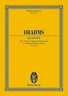 Johannes Brahms Notenblätter Streichquartett a-Moll op.51,2
