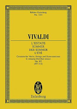 Antonio Vivaldi Notenblätter Lestate