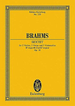 Johannes Brahms Notenblätter Sextett B-Dur op.18