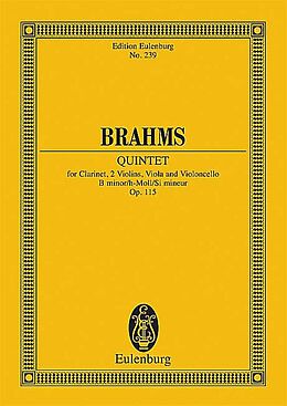 Johannes Brahms Notenblätter Quintett h-Moll op.115