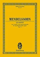 Felix Mendelssohn-Bartholdy Notenblätter Streichquartett Es-Dur op.12