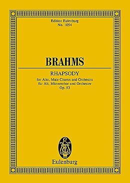 Johannes Brahms Notenblätter Rhapsody op.53