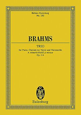 Johannes Brahms Notenblätter Trio a-Moll op.114