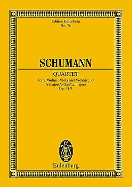 Robert Schumann Notenblätter Streichquartett A-Dur op.41,3