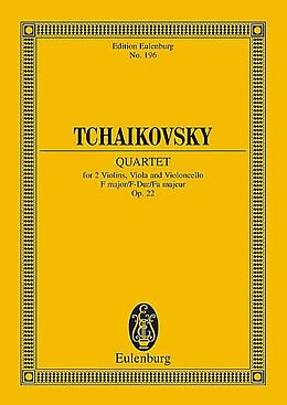 Peter Iljitsch Tschaikowsky Notenblätter Streichquartett F-Dur op.22