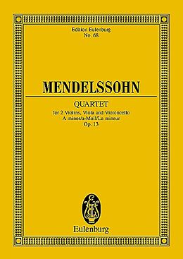 Felix Mendelssohn-Bartholdy Notenblätter Streichquartett a-Moll op.13