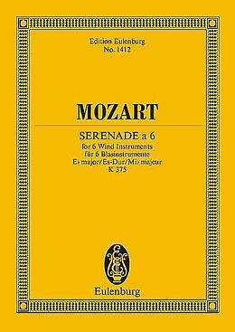 Wolfgang Amadeus Mozart Notenblätter Serenade à 6 Es-Dur Nr.11 KV375