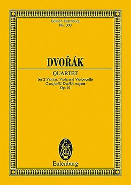 Antonin Leopold Dvorak Notenblätter Streichquartett C-Dur op.61