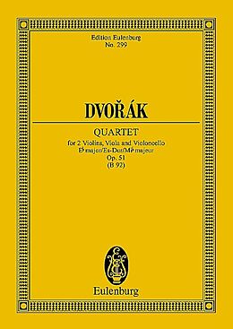 Antonin Leopold Dvorak Notenblätter Streichquartett Es-Dur op.51