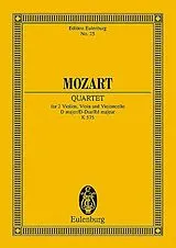 Wolfgang Amadeus Mozart Notenblätter Streichquartett D-Dur KV575