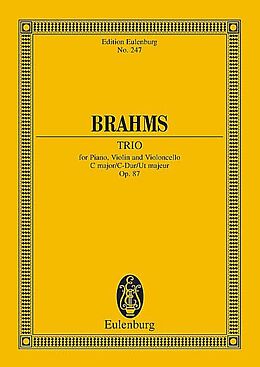 Johannes Brahms Notenblätter Klaviertrio C-Dur op.87
