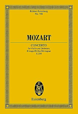 Wolfgang Amadeus Mozart Notenblätter Konzert D-Dur KV218