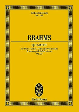 Johannes Brahms Notenblätter Quartett g-Moll op.25