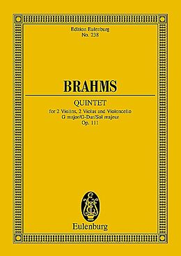 Johannes Brahms Notenblätter Streichquintett G-Dur op.111