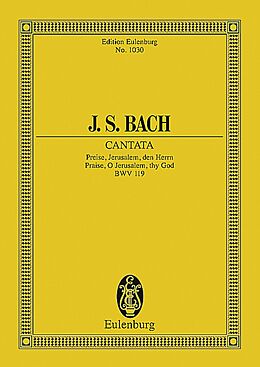 Johann Sebastian Bach Notenblätter Preise Jerusalem den Herrn - Kantate Nr.119 BWV119