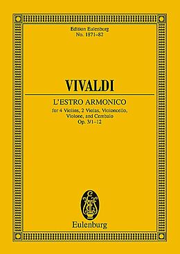 Antonio Vivaldi Notenblätter Lestro armonico op.3,1-12