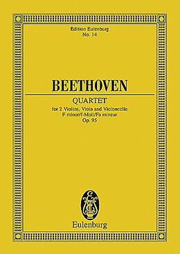 Ludwig van Beethoven Notenblätter Streichquartett f-Moll op.95