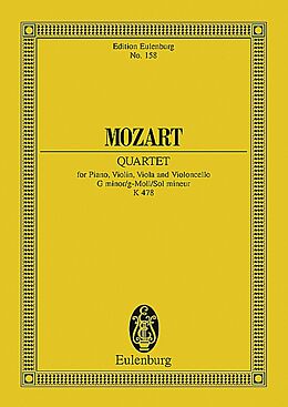 Wolfgang Amadeus Mozart Notenblätter Quartett g-Moll KV478