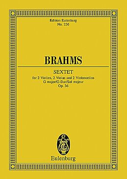 Johannes Brahms Notenblätter Sextett G-Dur op.36