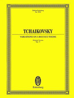 Peter Iljitsch Tschaikowsky Notenblätter Variationen über ein Rokoko-Thema op.33