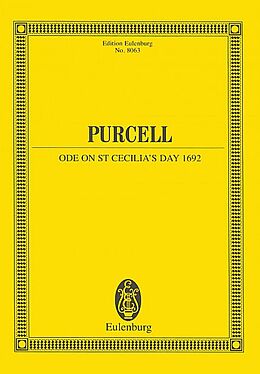 Henry Purcell Notenblätter Ode on St Cecilias Day 1692 Z328