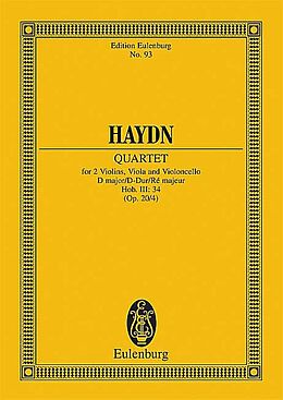 Franz Joseph Haydn Notenblätter Streichquartett D-Dur op.20,4