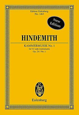 Paul Hindemith Notenblätter Kammermusik Nr.1 op.24