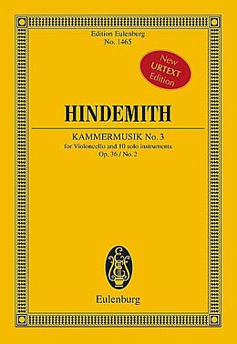 Paul Hindemith Notenblätter Kammermusik Nr.3 op.36,2