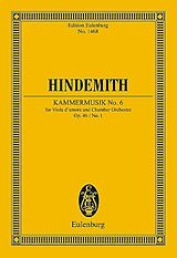 Paul Hindemith Notenblätter Kammermusik Nr.6 op.46,1