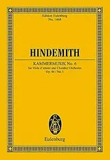 Paul Hindemith Notenblätter Kammermusik Nr.6 op.46,1