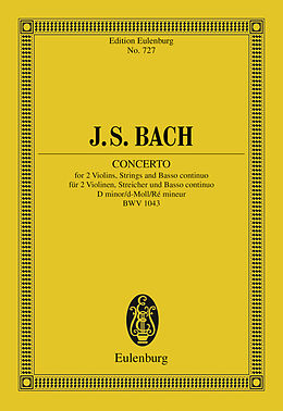 eBook (pdf) Concerto D minor de Johann Sebastian Bach