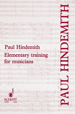 eBook (pdf) Elementary Training for Musicians de Paul Hindemith