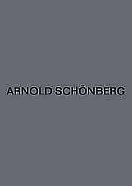 Arnold Schönberg Notenblätter Werke für Klavier zu zwei Händen