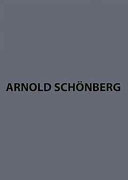Arnold Schönberg Notenblätter Streichquartette I