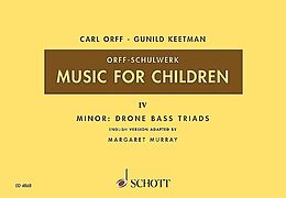 Carl Orff Notenblätter Music for Children vol.4 minordrone-bass triads