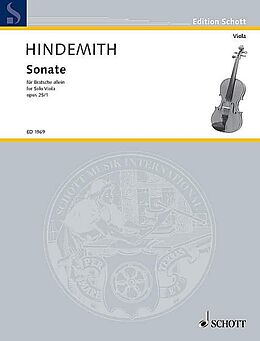 Paul Hindemith Notenblätter Sonate op.25,1 (1922)