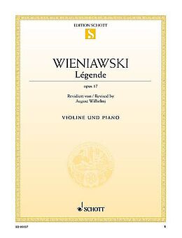 Henryk Wieniawski Notenblätter Legende op.17