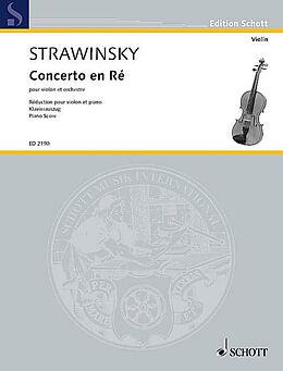 Igor Strawinsky Notenblätter Concerto en ré - Konzert in D