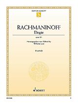 Sergei Rachmaninoff Notenblätter Elegie op.3,1