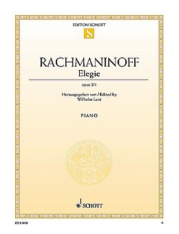 Sergei Rachmaninoff Notenblätter Elegie op.3,1