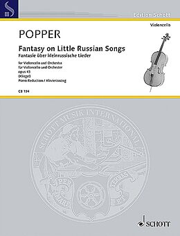 David Popper Notenblätter Fantasie über kleinrussische Lieder