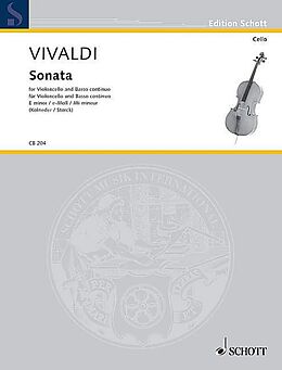 Antonio Vivaldi Notenblätter Sonata e-Moll