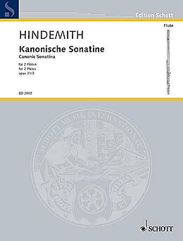 Paul Hindemith Notenblätter Kanonische Sonatine op.31,3
