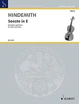 Paul Hindemith Notenblätter Sonate in E
