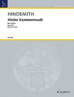 Paul Hindemith Notenblätter Kleine Kammermusik op.24,2