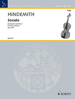 Paul Hindemith Notenblätter Sonate op. 25/4