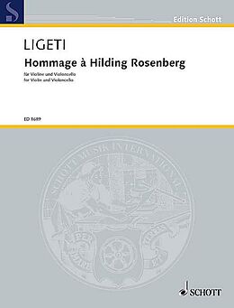 György Ligeti Notenblätter Hommage à Hilding Rosenberg
