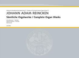 Johann Adam Reincken Notenblätter Sämtliche Orgelwerke