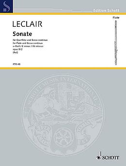 Jean Marie l'Ainé Leclair Notenblätter Sonate e-Moll op.9,2