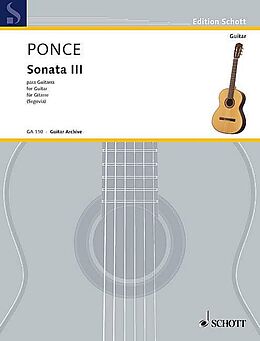 Manuel Maria Ponce Notenblätter Sonate Nr.3